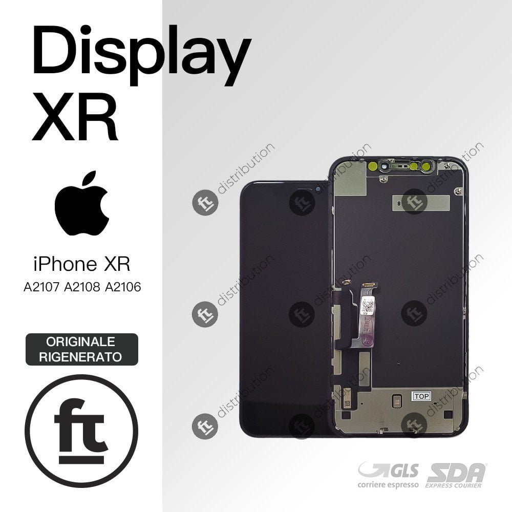 APPLE DISPLAY IPHONE XR ORIGINALE RIGENERATO SCHERMO LCD TOUCH INCELL