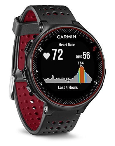 Garmin Forerunner 235 GPS Sportwatch con Sensore Cardio al Polso e Funzioni Smart, Nero/Rosso (Ricondizionato) )