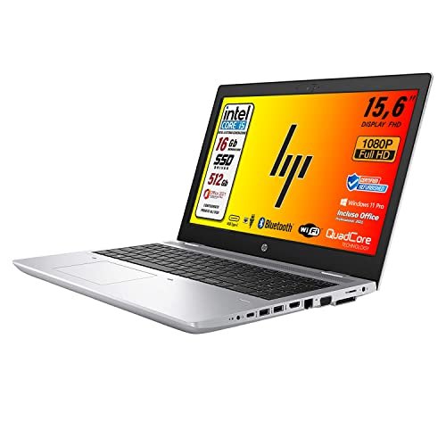 HP ProBook 650 G4 intel i5-8350U Intel® Core™ i5 di 8° gen. 15.6" 1920 x 1080 Pixel, Suite Office, Ram 16GB SSD 512G, 15,6" FHD, 3 x usb 3.0, 1 x HDMI, Wi-Fi, Win 11 Pro (Ricondizionato)