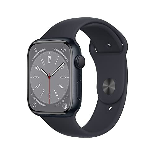 Apple Watch Series 8 (GPS, 45mm) Cassa in Alluminio Color Mezzanotte con Cinturino Sport Color Mezzanotte (Ricondizionato)